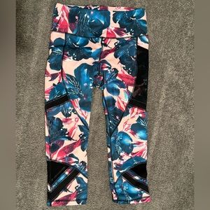 Fila pink and blue floral athletic pants